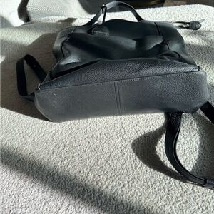 Black Leather Cole Haan Backpack